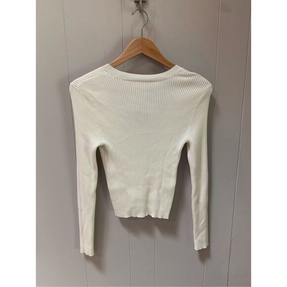 Abercrombie sculpt knit ribbed knit Longsleeve sweater size S - Picture 2 of 5